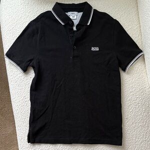 Hugo Boss Kids Black Polo Shirt